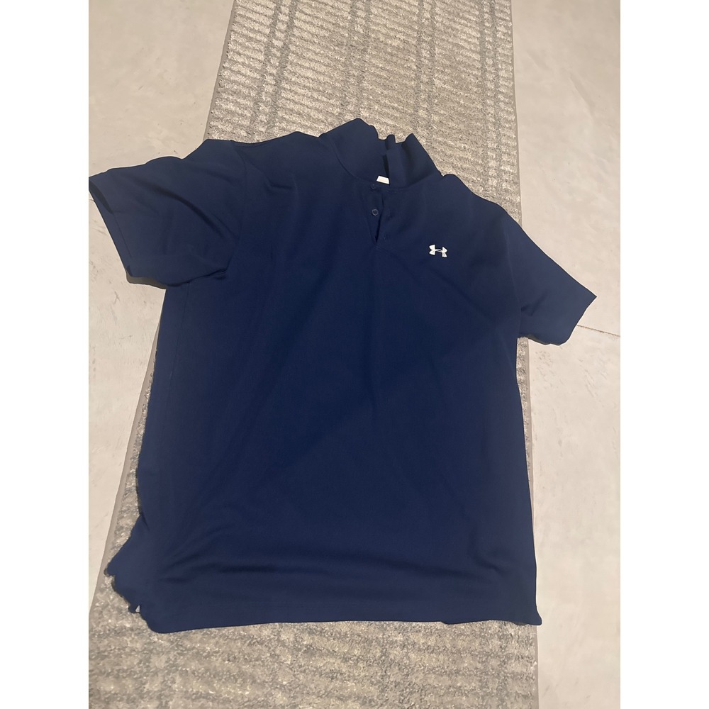 Under Armour Mens HeatGear Loose Fit Polo Shirt Navy Blue 2XL 1251484